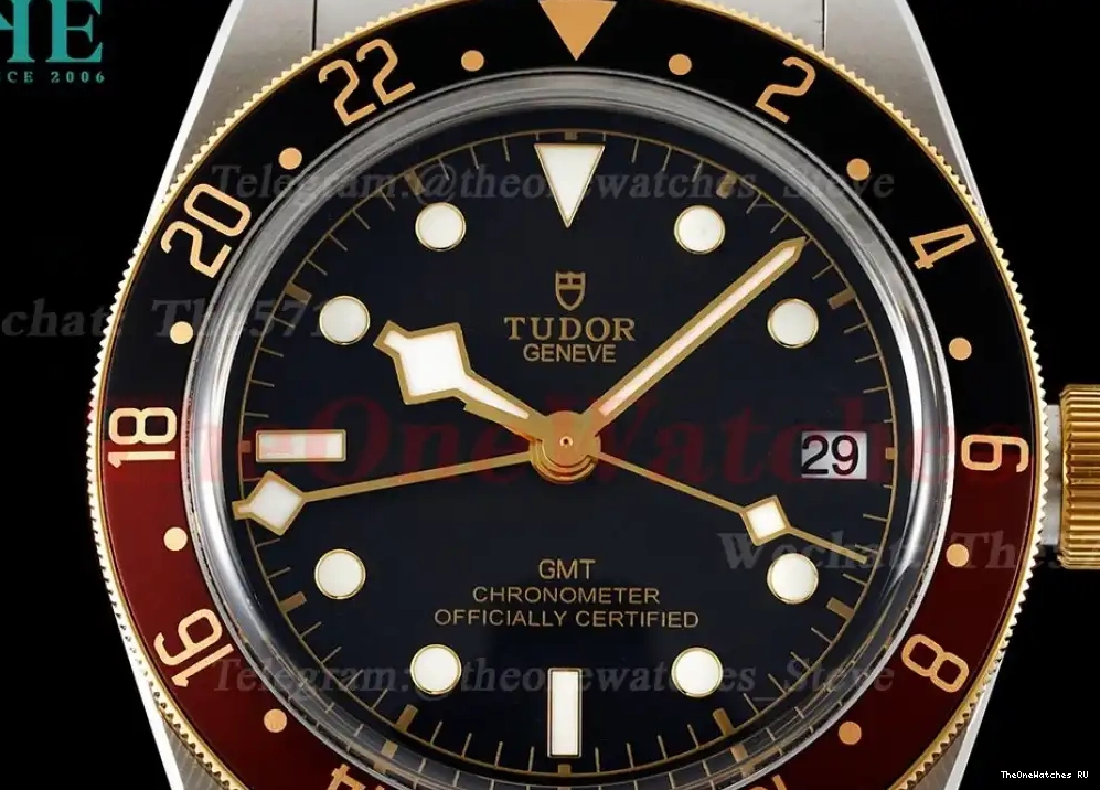 Bay A2836 SS YG Bezel Black ZF Black GMT Brown 0629